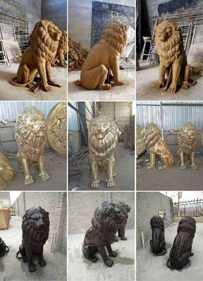 bronze lion statue for sale