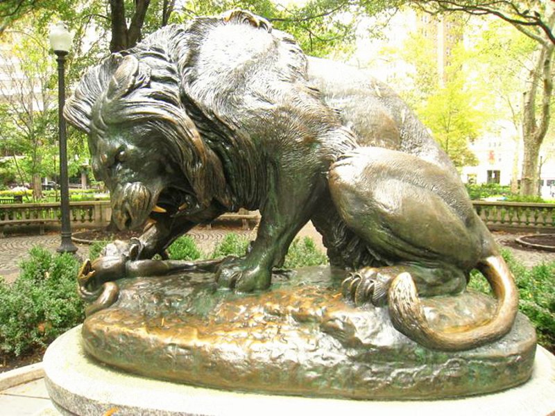 bronze lion