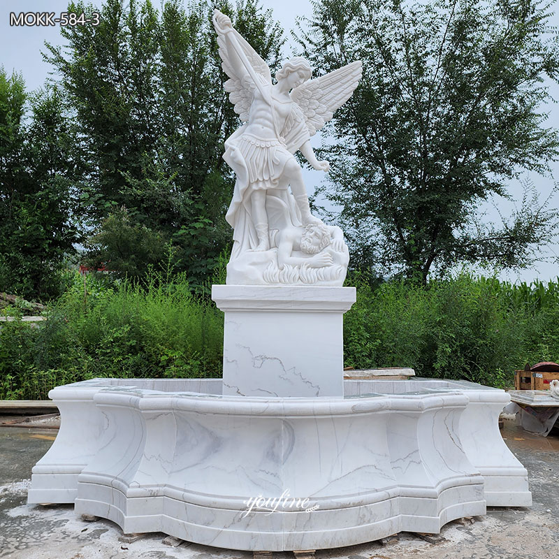 garden Saint Michael fountain