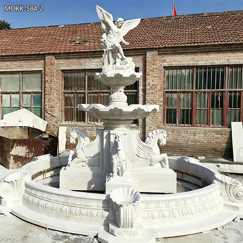 large Saint Michael fountain