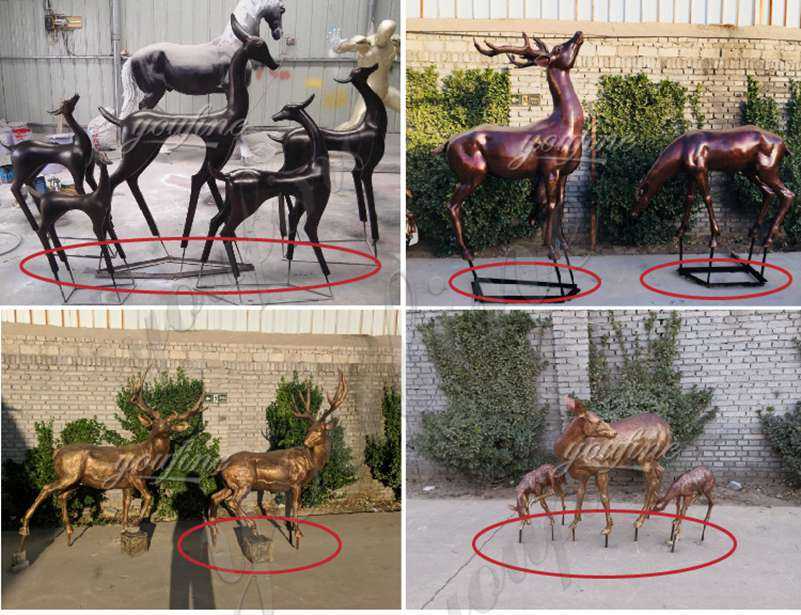 life size bronze deer statue
