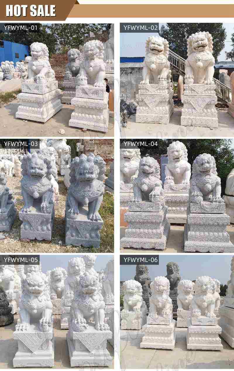 life size marble lion statue