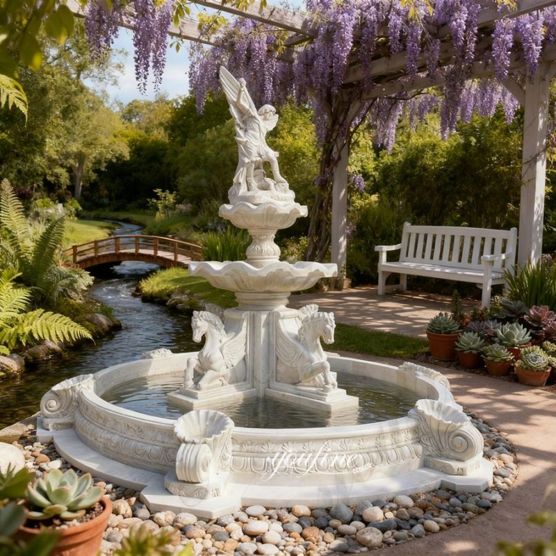 lifesize saint michael marble fountain
