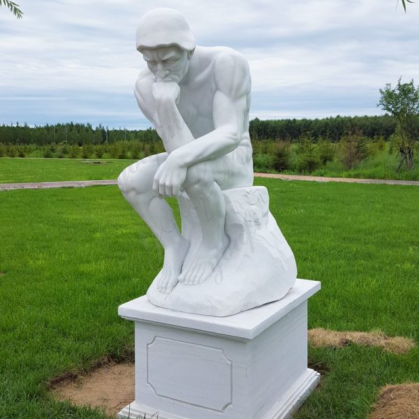 lifesize think marble statue