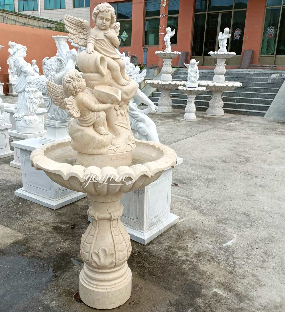 natural marble Little Angel Sculpture Fountain