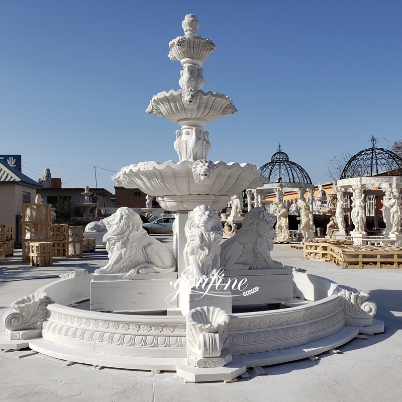 marble lion sculpture fountain