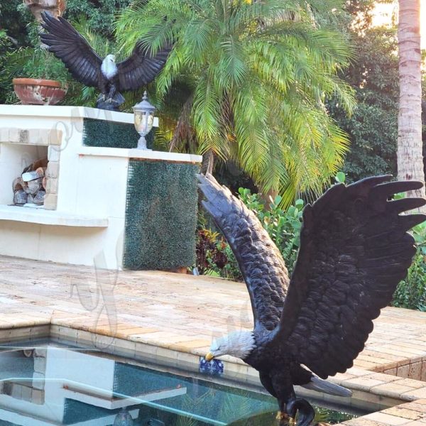 outdoor large bronze eagle statue 