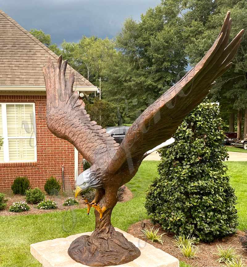 outdoor lifesize bronze eagle statue 