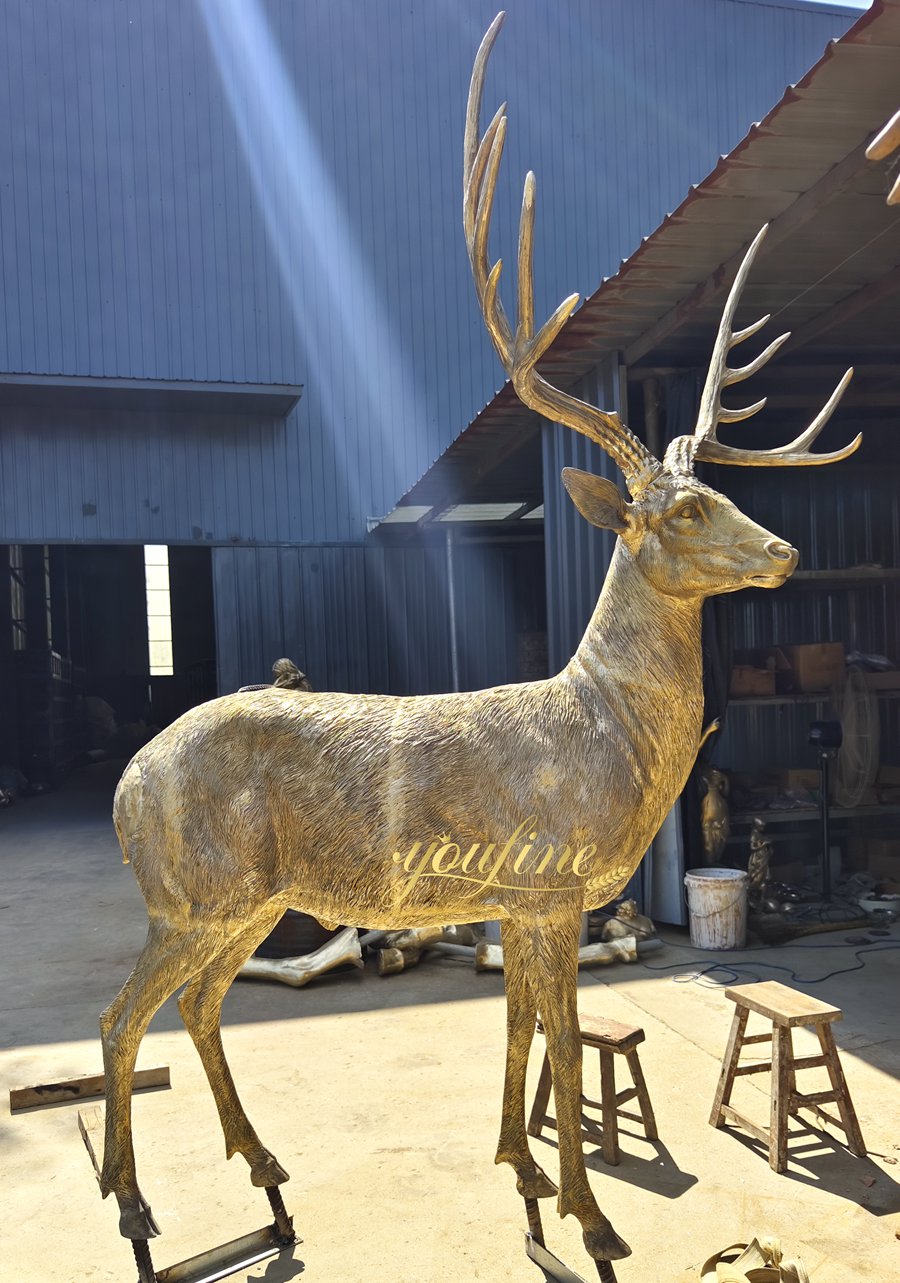 polish deer lawn ornaments