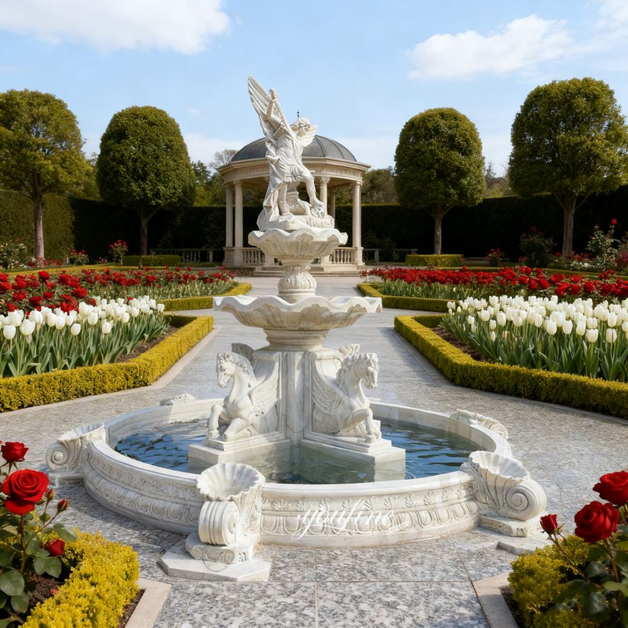 saint michael marble fountain