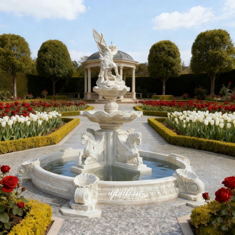 Marble St Michael Fountain MOKK-584