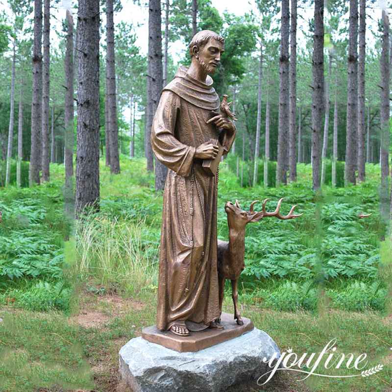 st francis statue outdoors-YouFine Sculpture