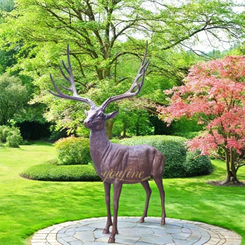 standing deer lawn sculpture