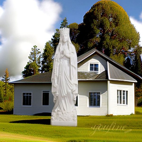 Life Size Marble Blessed Virgin Mary Garden Statue for Sale CHS-799