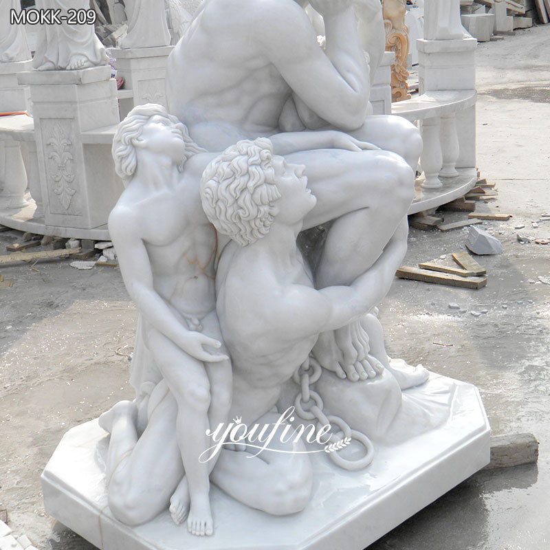 white Marble Ugolino and His Sons Sculpture