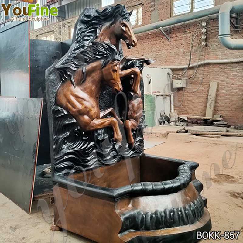 Antique Bronze Horse Wall Fountain from Factory Supply