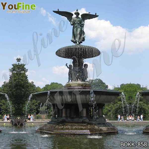 Outdoor Antique Large Bronze Warter Fountain with Angel Statues Suppliers BOKK-858