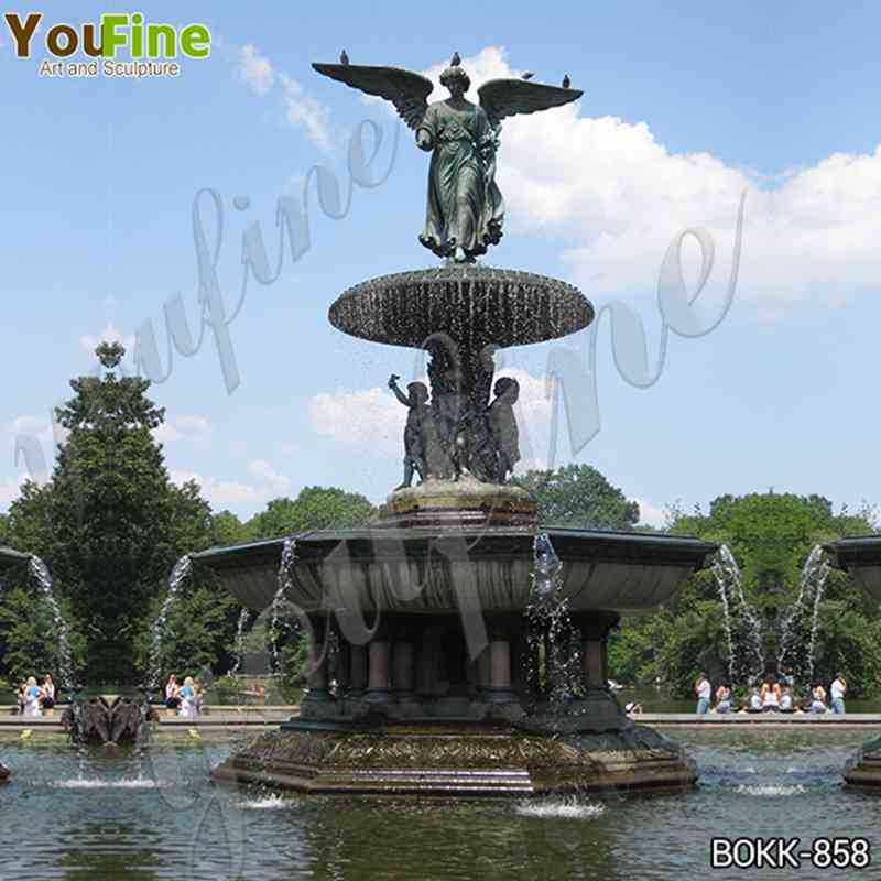 Outdoor Antique Large Bronze Warter Fountain with Angel Statues Suppliers BOKK-858