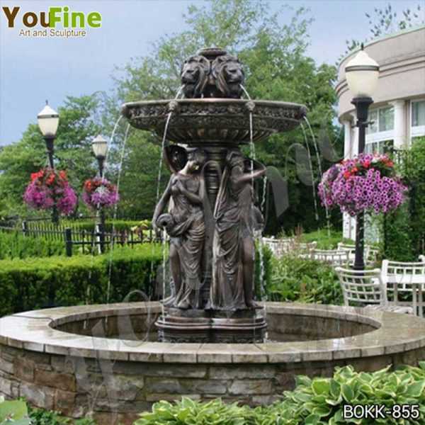 Antique Large Bronze Garden Statuary Fountain for Sale