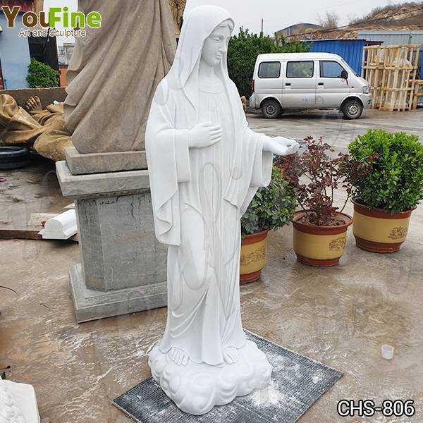 Blessed Virgin Mary Marble Statue with Outstretched Arm Suppliers