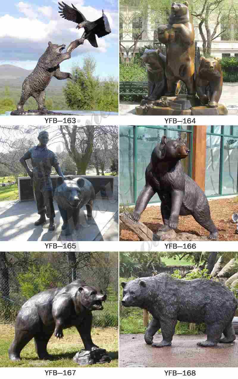 Bronze Bear Statues