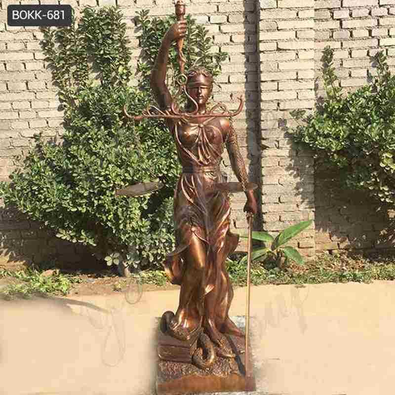 Bronze Lady Justice Statue for Outdoor Decor