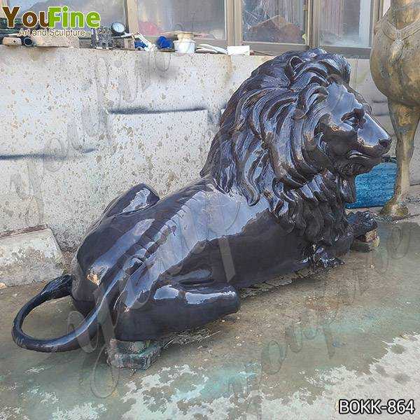 Bronze Lion Statue for Garden Decor detail