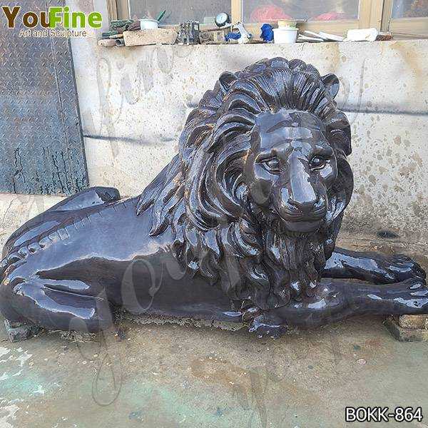 Bronze Lion Statue for Garden Decor