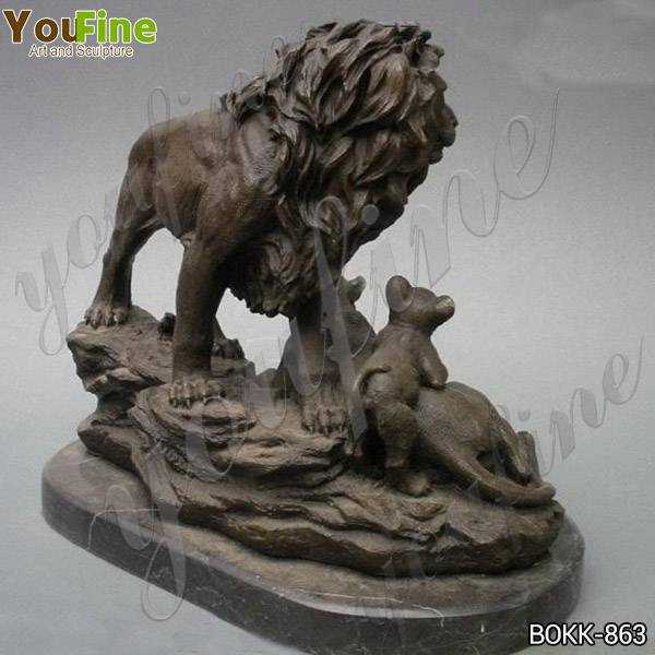 Bronze Lions Sculptures for Decor