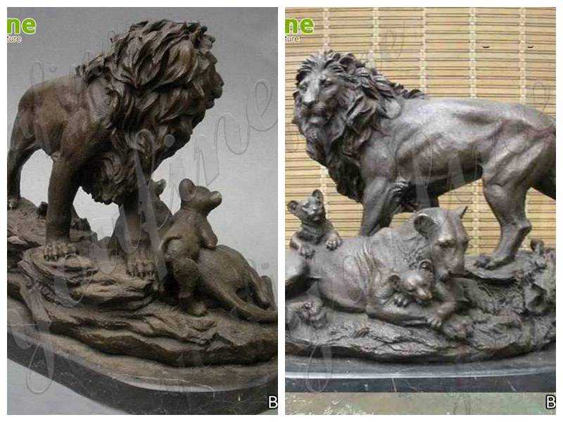 Bronze Lions Sculptures