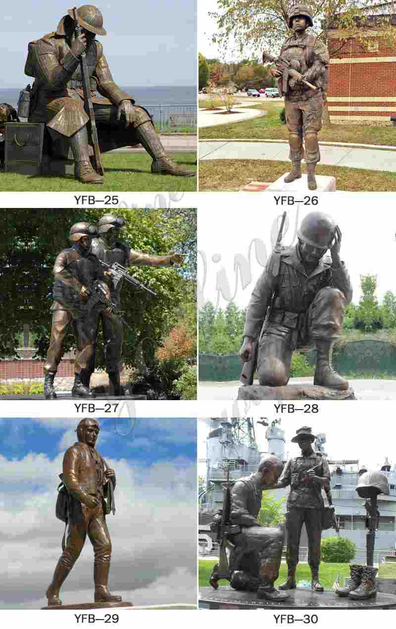 Bronze Soldier Statues