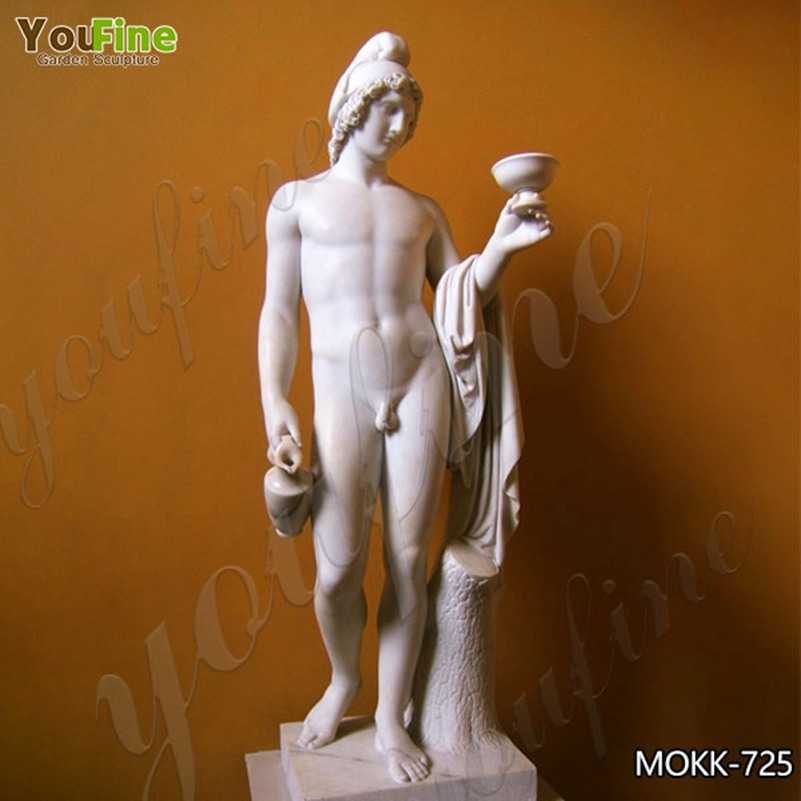 Classic Marble Ganymede Offering the Cup Statue for Sale MOKK-725