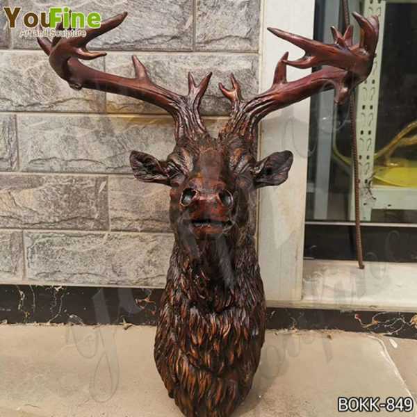 Custom Made Bronze Deer Head Statue for Home Decor BOKK-849