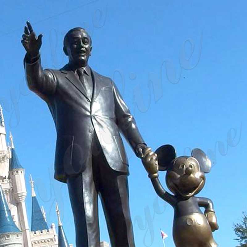 Customized Disneys Magic Kingdom Bronze Partner Statue Replica