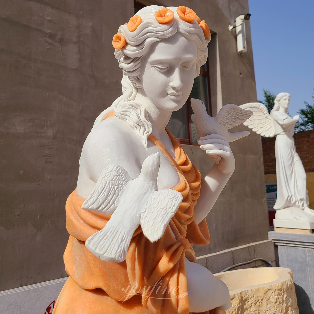 Beautiful Dove Sculpture Fountain detail