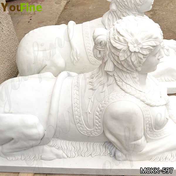 Garden Decor Egyptian Large Marble Sphinx Statues Suppliers