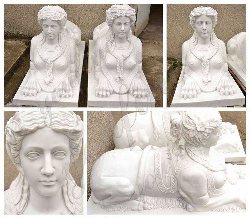 Garden Decor Large Marble Sphinx Statues