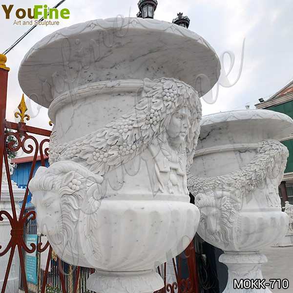 Garden White Marble Planter Pots for Sale