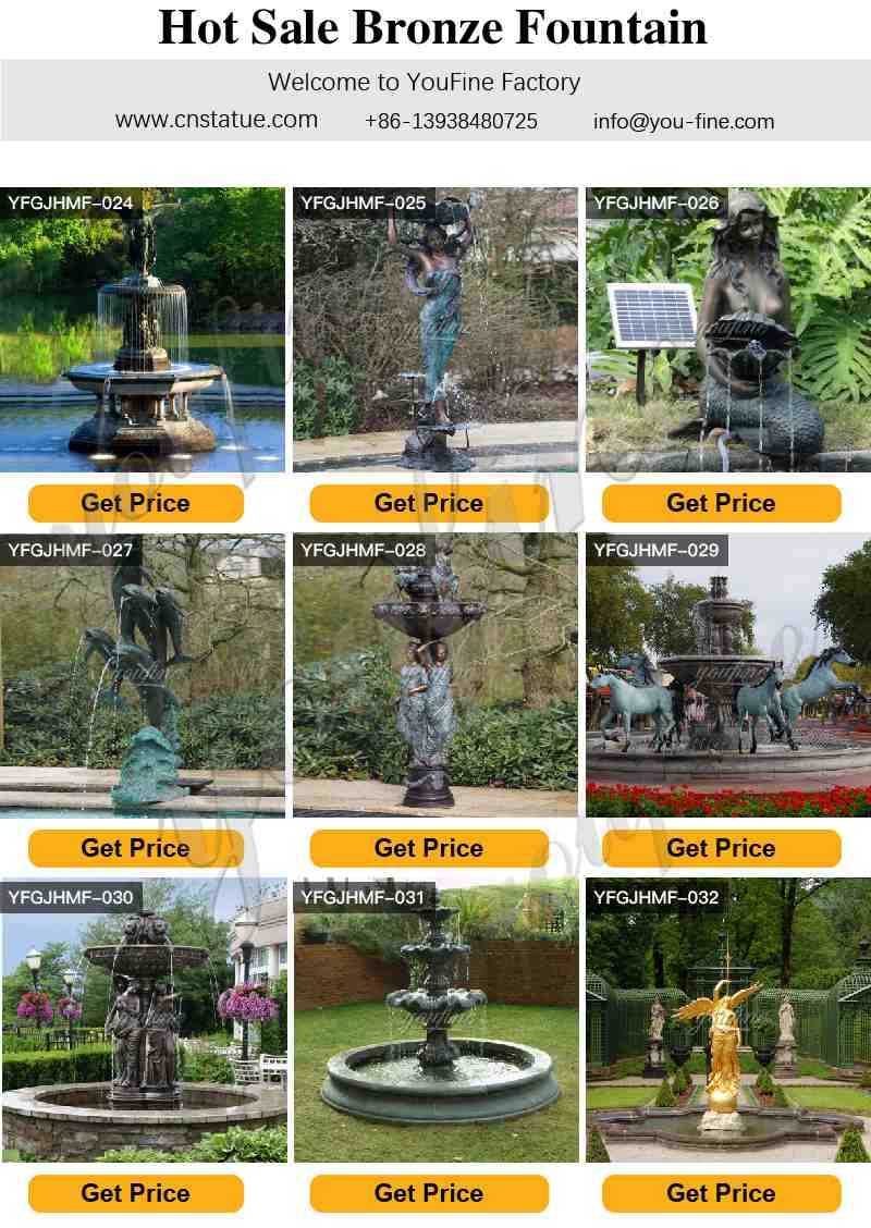 Large Outdoor Bronze Garden Water Fountain for Sale