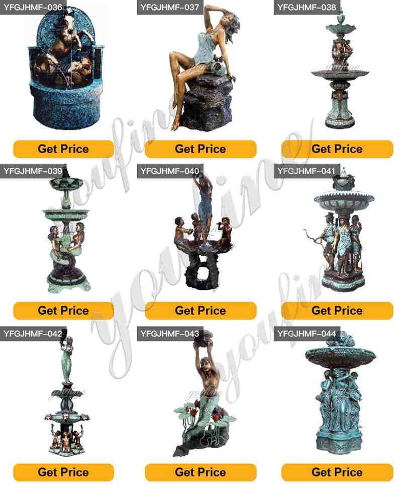 Large Outdoor Bronze Garden Water Fountain