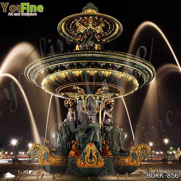 Large Outdoor Tiered Bronze Garden Water Fountain for Sale