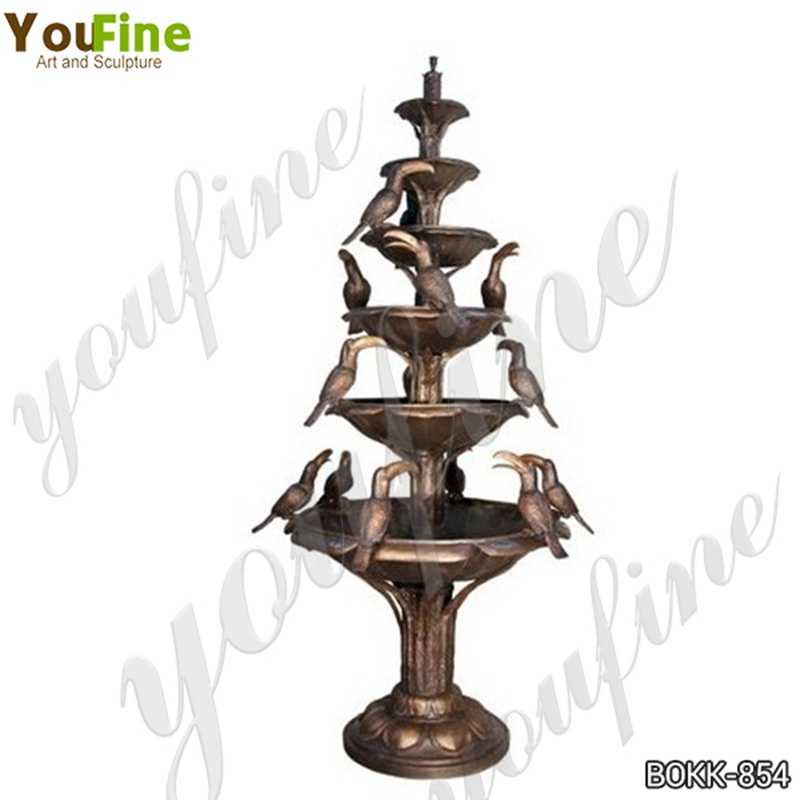 Large Outdoor Tiered Bronze Water Fountain for Sale