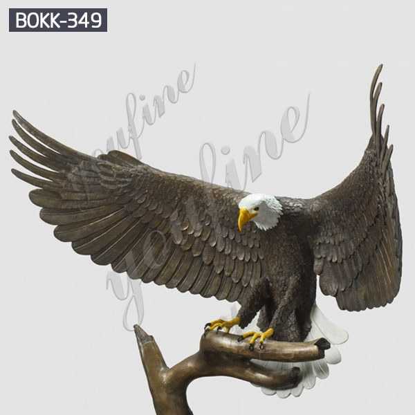 Life Size Antique Bronze Eagle Garden Sculpture with Competitive Price BOKK-349