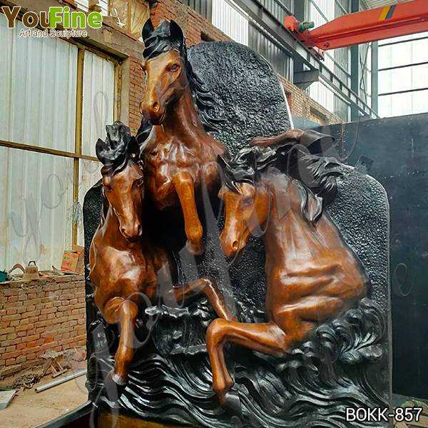 Life Size Antique Bronze Horse Wall Fountain from Factory Supply