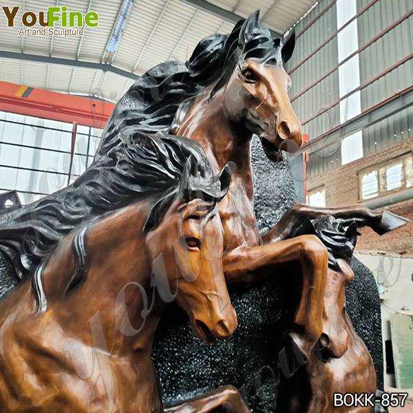 Life Size Antique Bronze Horse Wall Fountain