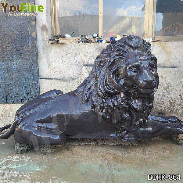 Life Size Bronze Lion Statue for Garden Decor Suppliers BOKK-864