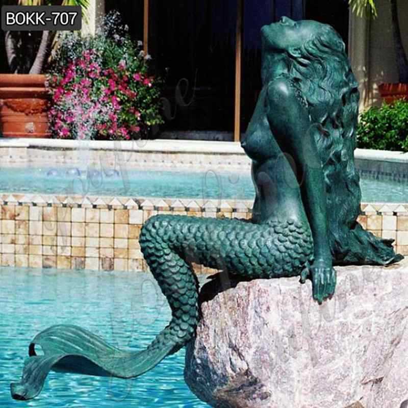 Life Size Casting Bronze Mermaid Sculpture