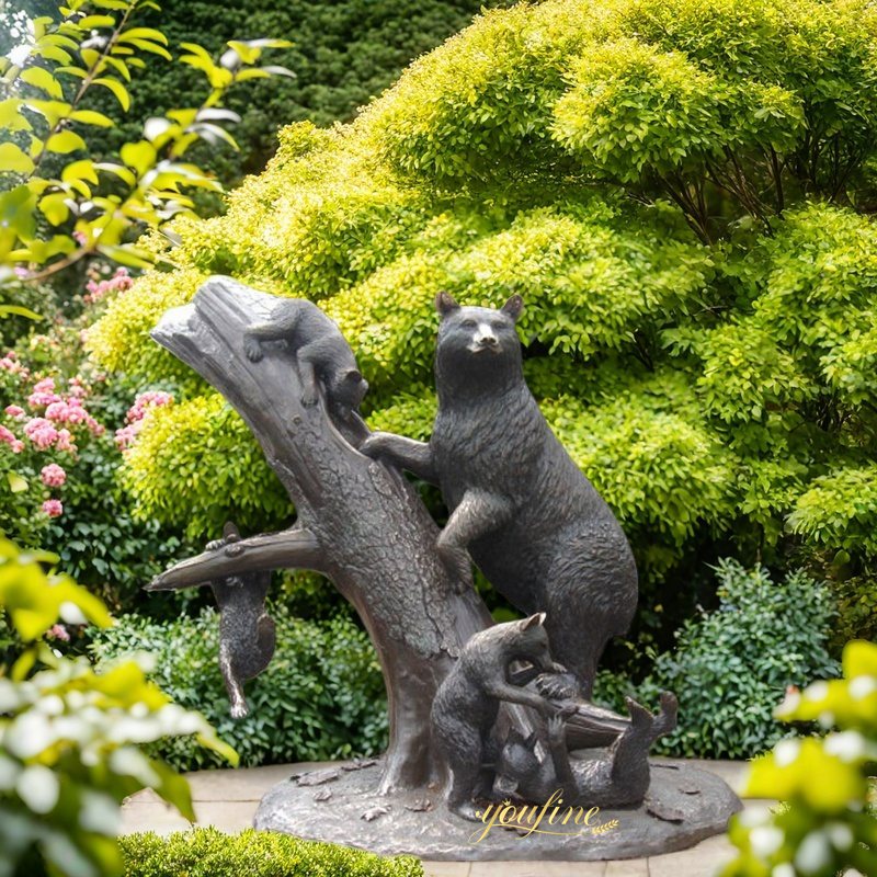 Outdoor Bear Family Statue
