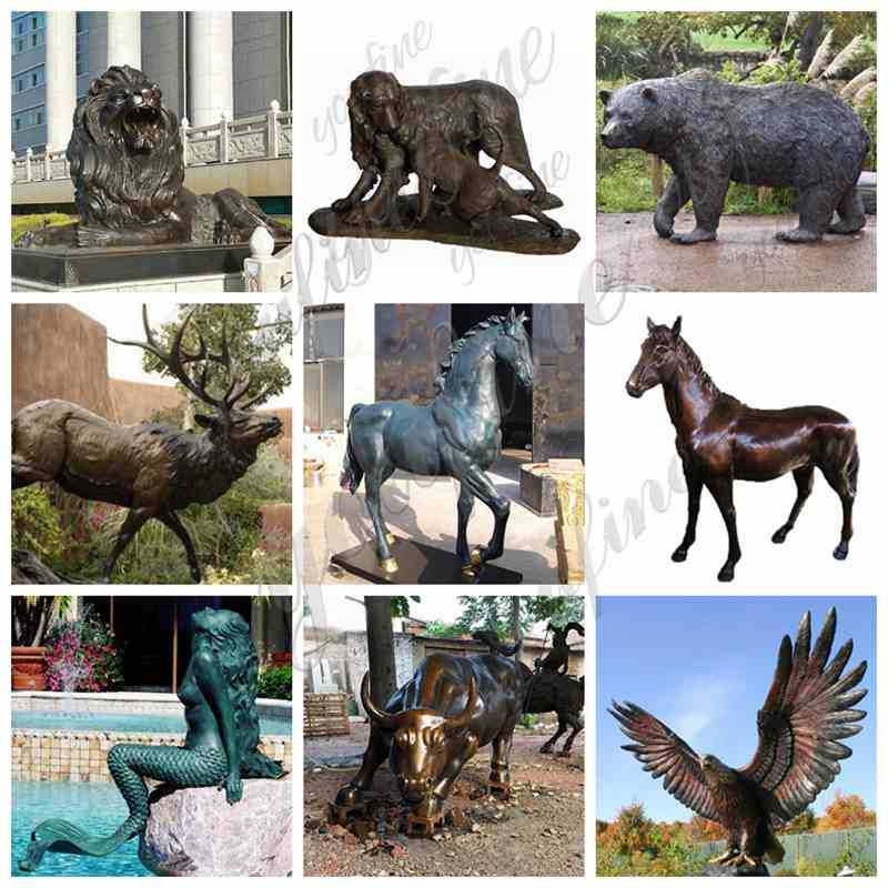 Outdoor Bronze Eagle Sculptures