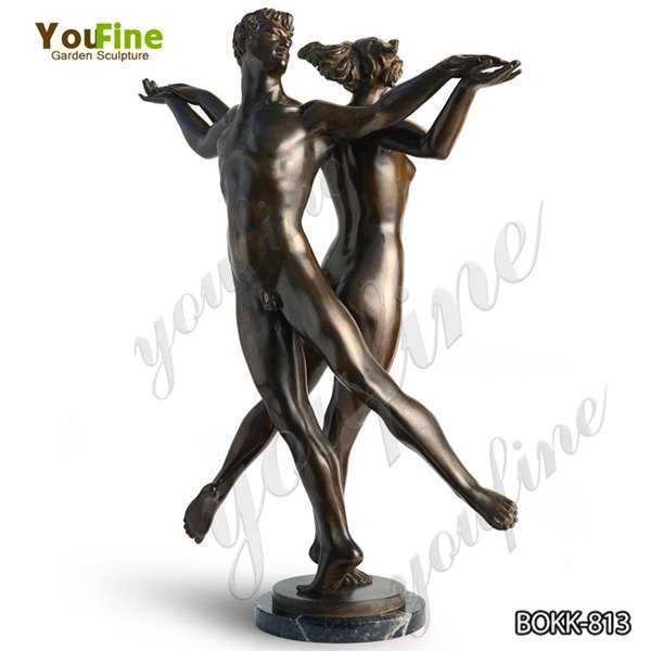 Outdoor Life Size Classic Dancing Faun Antique Bronze Statue Design